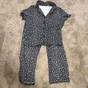 Tart Black and Gray Leopard Print Pajama Set